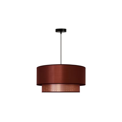 Duolla - Lestenec na vrvici COPPER SHINY 1xE27/15W/230V pr. 45 cm baker