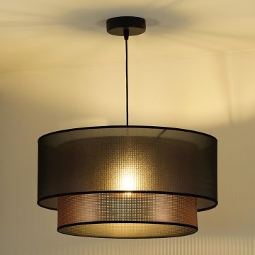 Duolla - Lestenec na vrvici COPPER SHINY 1xE27/15W/230V pr. 45 cm rjava/baker