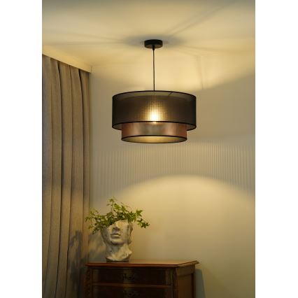 Duolla - Lestenec na vrvici COPPER SHINY 1xE27/15W/230V pr. 45 cm rjava/baker