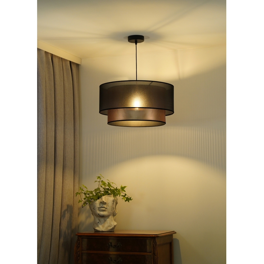Duolla - Lestenec na vrvici COPPER SHINY 1xE27/15W/230V pr. 45 cm rjava/baker