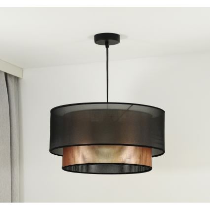 Duolla - Lestenec na vrvici COPPER SHINY 1xE27/15W/230V pr. 45 cm rjava/baker