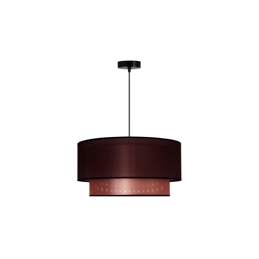 Duolla - Lestenec na vrvici COPPER SHINY 1xE27/15W/230V pr. 45 cm rjava/baker
