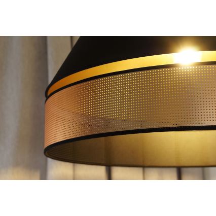 Duolla - Lestenec na vrvici COPPER SHINY 1xE27/15W/230V pr. 60 cm črna/baker