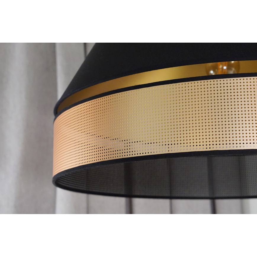 Duolla - Lestenec na vrvici COPPER SHINY 1xE27/15W/230V pr. 60 cm črna/baker