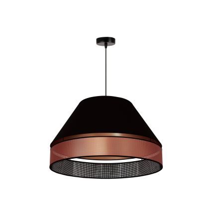 Duolla - Lestenec na vrvici COPPER SHINY 1xE27/15W/230V pr. 60 cm črna/baker