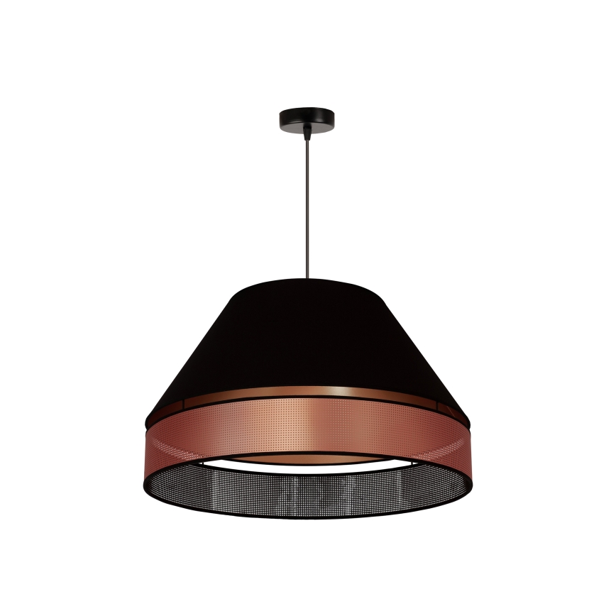 Duolla - Lestenec na vrvici COPPER SHINY 1xE27/15W/230V pr. 60 cm črna/baker