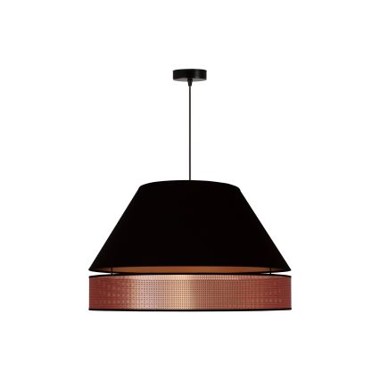 Duolla - Lestenec na vrvici COPPER SHINY 1xE27/15W/230V pr. 60 cm črna/baker