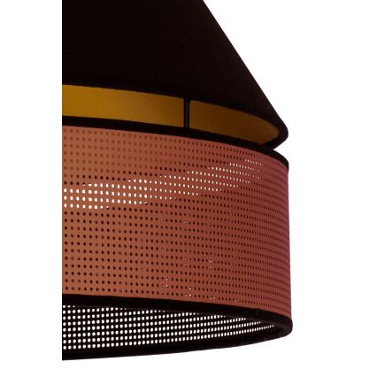 Duolla - Lestenec na vrvici COPPER SHINY 1xE27/15W/230V pr. 60 cm črna/baker