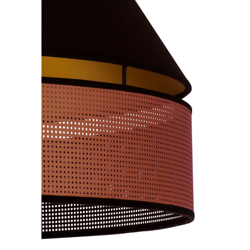 Duolla - Lestenec na vrvici COPPER SHINY 1xE27/15W/230V pr. 60 cm črna/baker