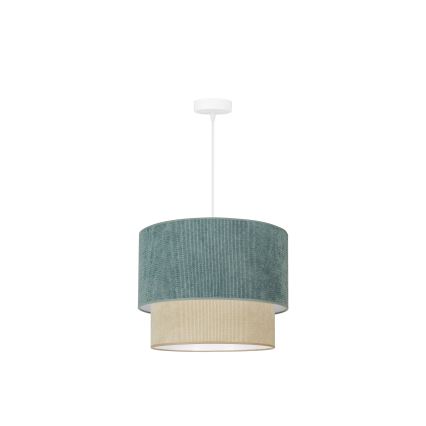 Duolla - Lestenec na vrvici CORDUROY 1xE27/15W/230V pr. 40 cm modra/bež