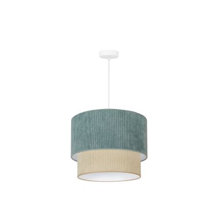 Duolla - Lestenec na vrvici CORDUROY 1xE27/15W/230V pr. 40 cm modra/bež