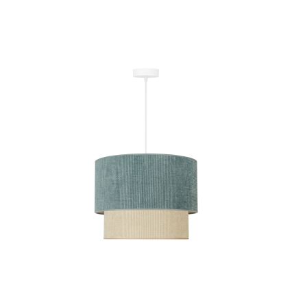 Duolla - Lestenec na vrvici CORDUROY 1xE27/15W/230V pr. 40 cm modra/bež