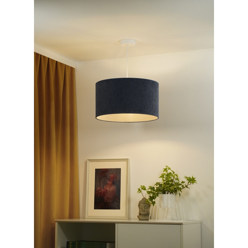 Duolla - Lestenec na vrvici CORDUROY 1xE27/15W/230V pr. 40 cm modra