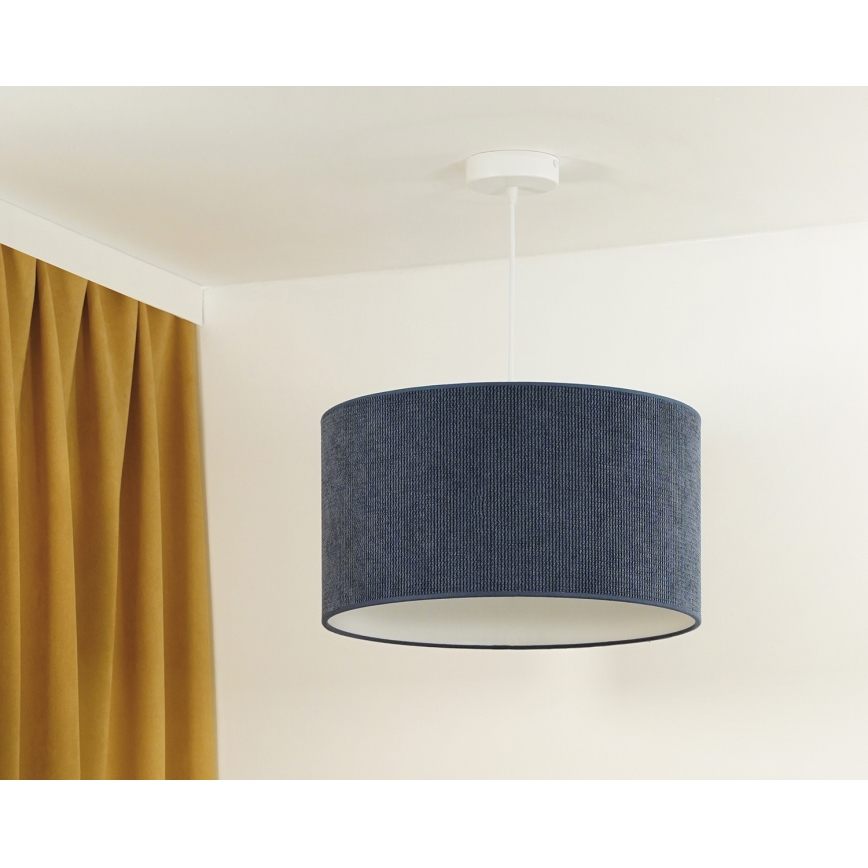 Duolla - Lestenec na vrvici CORDUROY 1xE27/15W/230V pr. 40 cm modra