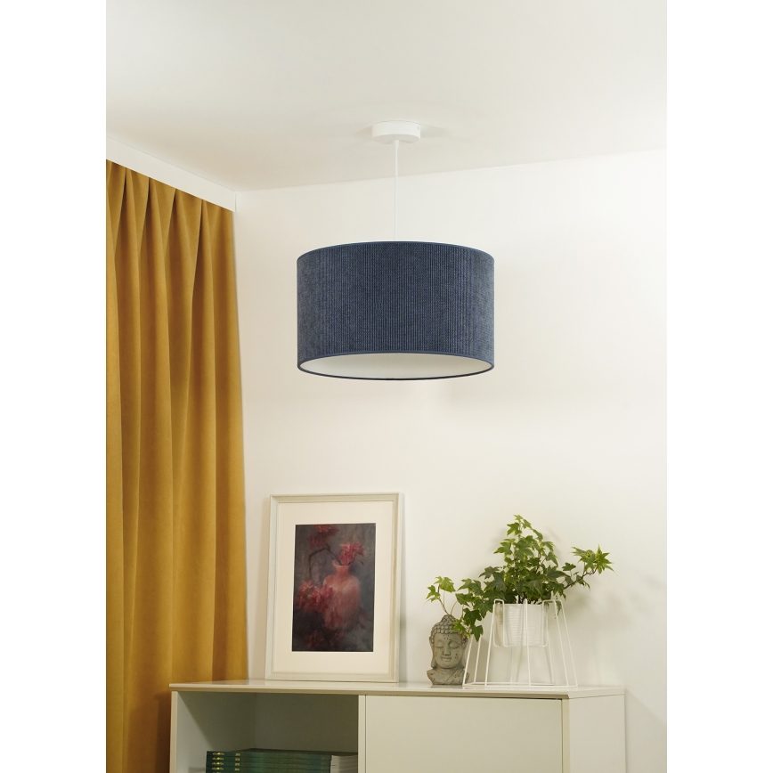 Duolla - Lestenec na vrvici CORDUROY 1xE27/15W/230V pr. 40 cm modra