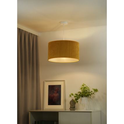 Duolla - Lestenec na vrvici CORDUROY 1xE27/15W/230V pr. 40 cm rumena