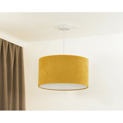 Duolla - Lestenec na vrvici CORDUROY 1xE27/15W/230V pr. 40 cm rumena