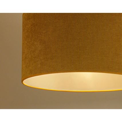 Duolla - Lestenec na vrvici CORDUROY 1xE27/15W/230V pr. 40 cm rumena