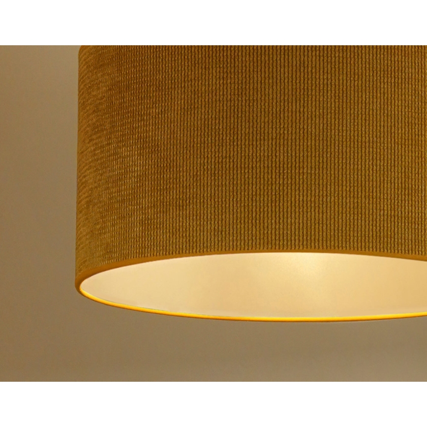 Duolla - Lestenec na vrvici CORDUROY 1xE27/15W/230V pr. 40 cm rumena