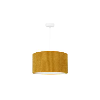 Duolla - Lestenec na vrvici CORDUROY 1xE27/15W/230V pr. 40 cm rumena