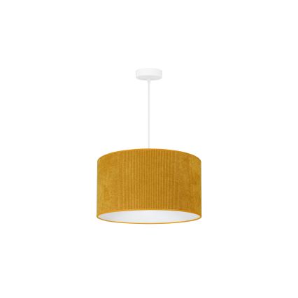 Duolla - Lestenec na vrvici CORDUROY 1xE27/15W/230V pr. 40 cm rumena