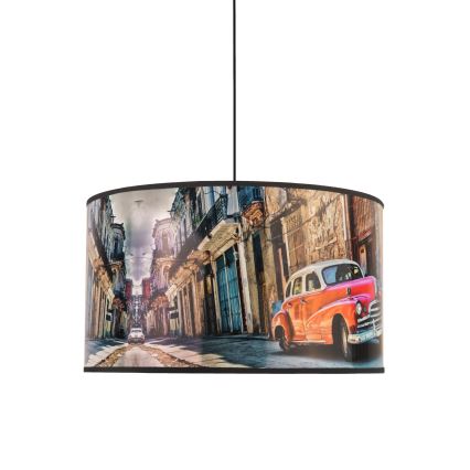 Duolla - Lestenec na vrvici CUBA RDEČA 1xE27/15W/230V pr. 35 cm