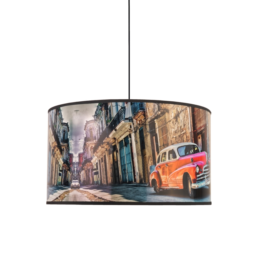Duolla - Lestenec na vrvici CUBA RDEČA 1xE27/15W/230V pr. 35 cm