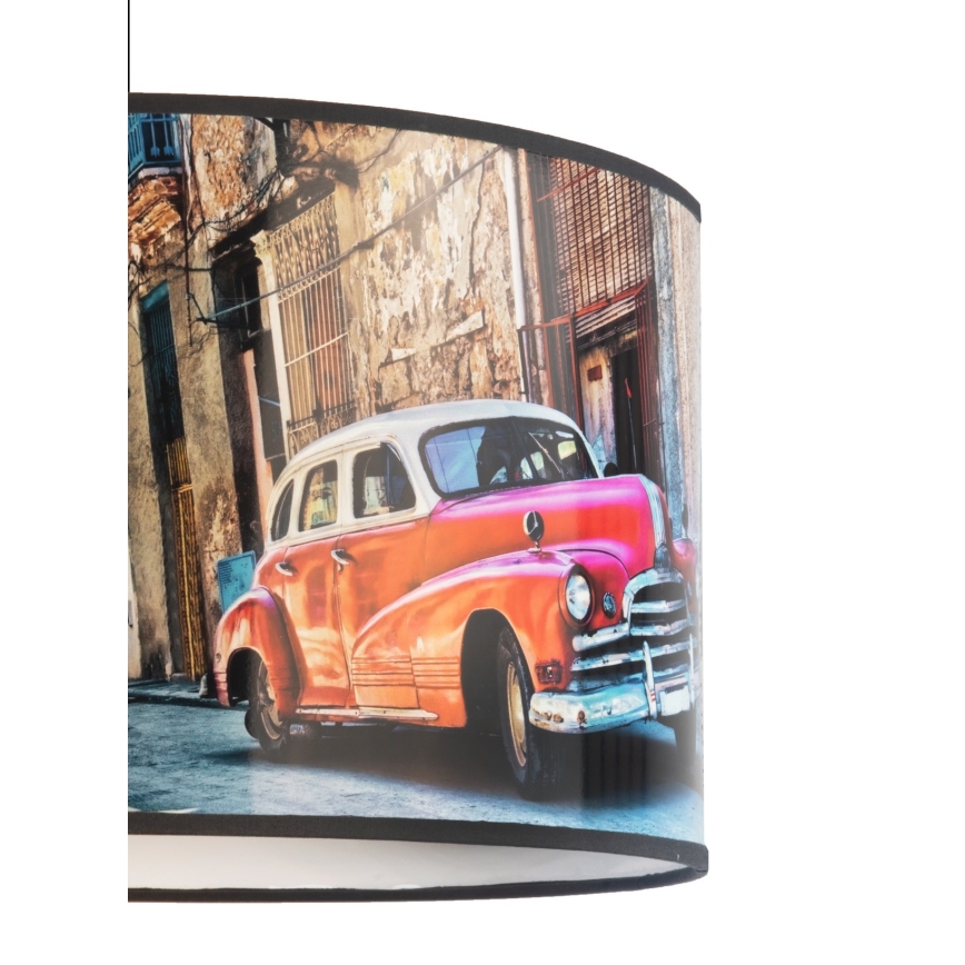 Duolla - Lestenec na vrvici CUBA RDEČA 1xE27/15W/230V pr. 35 cm