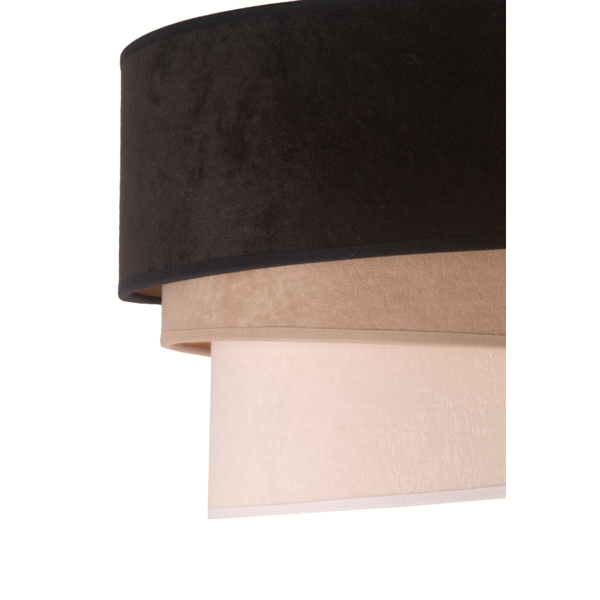Duolla - Lestenec na vrvici DEVON 1xE27/40W/230V pr. 45 cm črna/bež