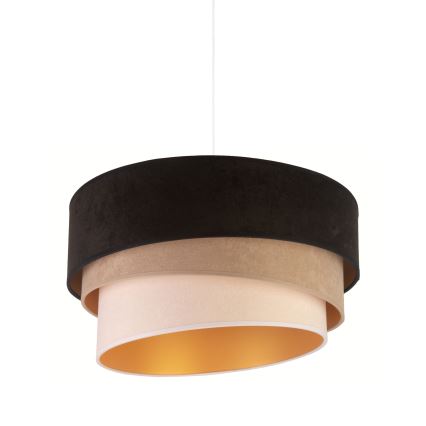 Duolla - Lestenec na vrvici DEVON 1xE27/40W/230V pr. 45 cm črna/bež