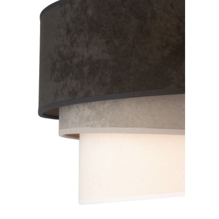 Duolla - Lestenec na vrvici DEVON 1xE27/40W/230V pr. 45 cm črna/siva/bež
