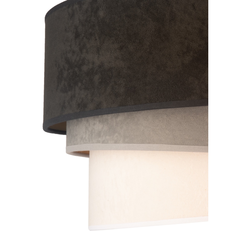 Duolla - Lestenec na vrvici DEVON 1xE27/40W/230V pr. 45 cm črna/siva/bež