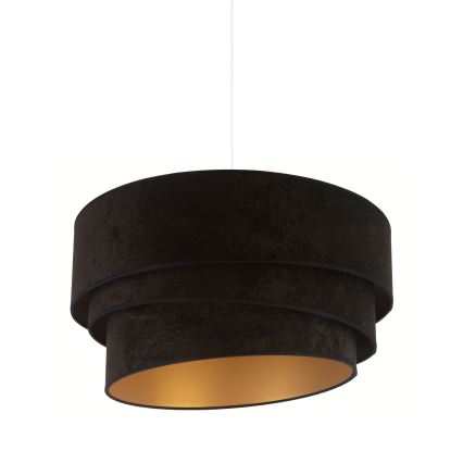 Duolla - Lestenec na vrvici DEVON 1xE27/40W/230V pr. 45 cm črna/zlata