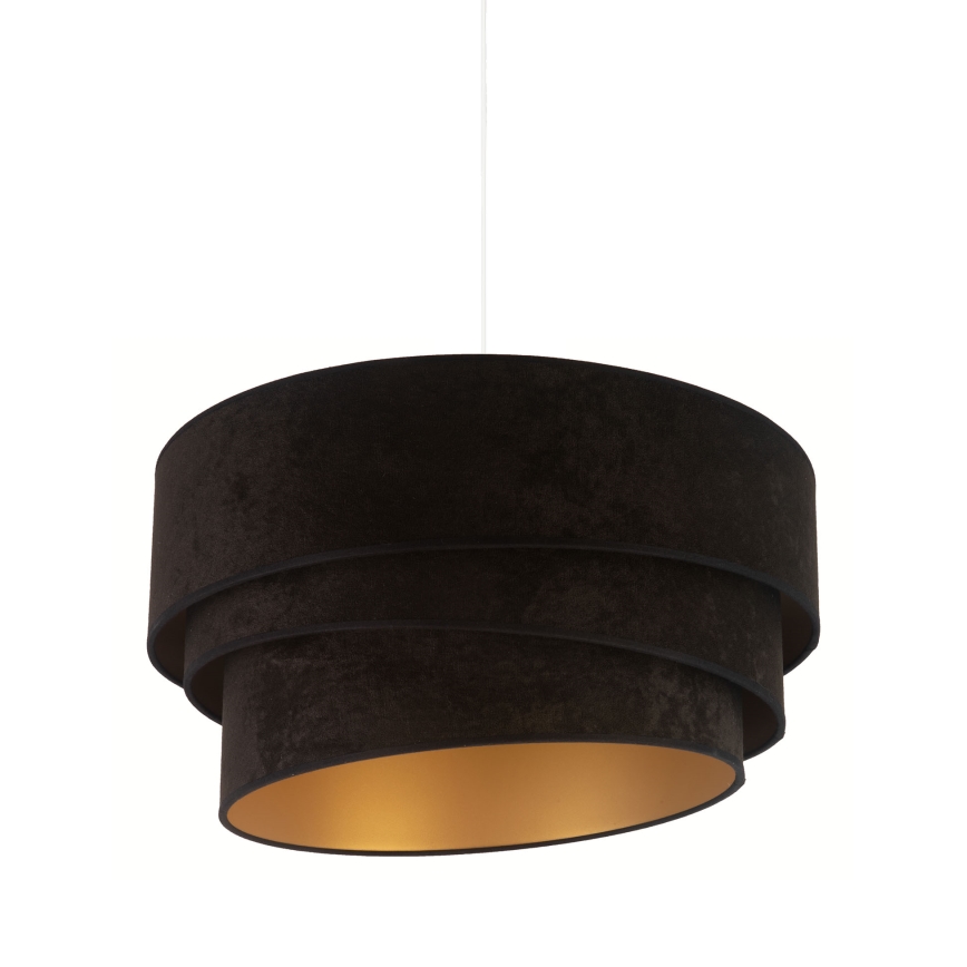 Duolla - Lestenec na vrvici DEVON 1xE27/40W/230V pr. 45 cm črna/zlata