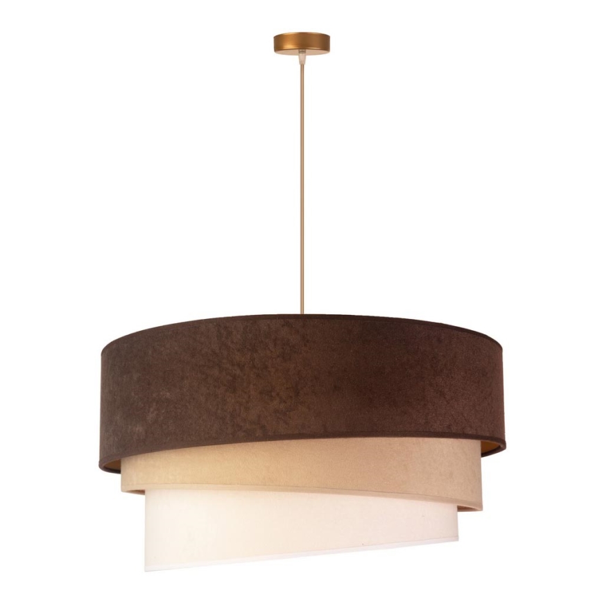 Duolla - Lestenec na vrvici DEVON 1xE27/40W/230V pr. 45 cm rjava/bež