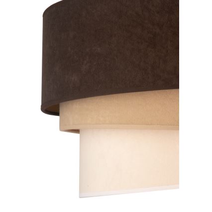 Duolla - Lestenec na vrvici DEVON 1xE27/40W/230V pr. 45 cm rjava/bež