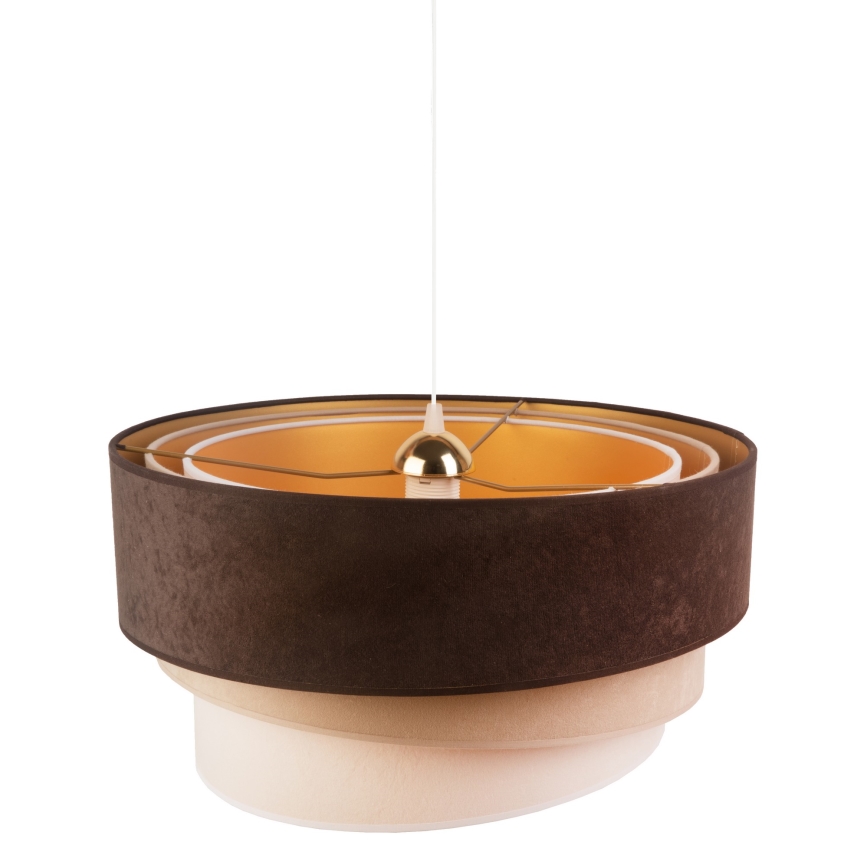 Duolla - Lestenec na vrvici DEVON 1xE27/40W/230V pr. 45 cm rjava/bež
