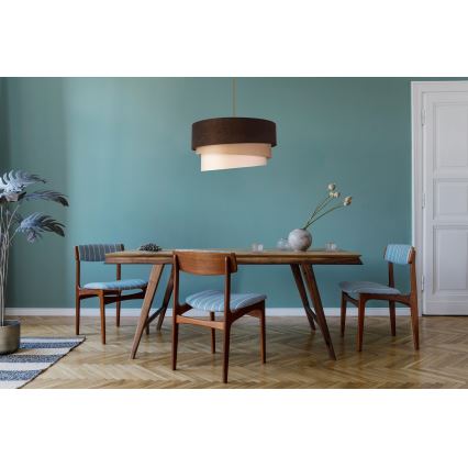 Duolla - Lestenec na vrvici DEVON 1xE27/40W/230V pr. 45 cm rjava/bež