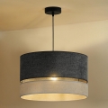 Duolla - Lestenec na vrvici DOUBLE 1xE27/15W/230V pr. 40 cm siva