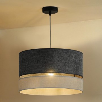 Duolla - Lestenec na vrvici DOUBLE 1xE27/15W/230V pr. 40 cm siva