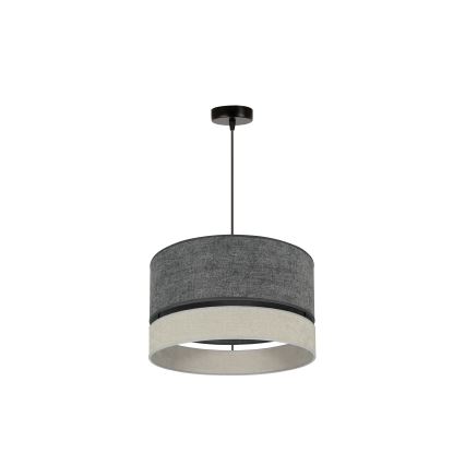 Duolla - Lestenec na vrvici DOUBLE 1xE27/15W/230V pr. 40 cm siva