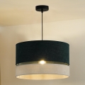 Duolla - Lestenec na vrvici DOUBLE 1xE27/15W/230V pr. 40 cm zelena/siva