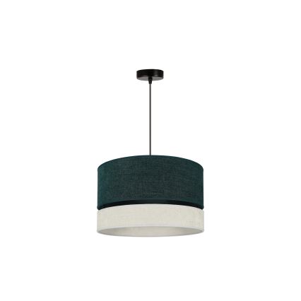 Duolla - Lestenec na vrvici DOUBLE 1xE27/15W/230V pr. 40 cm zelena/siva