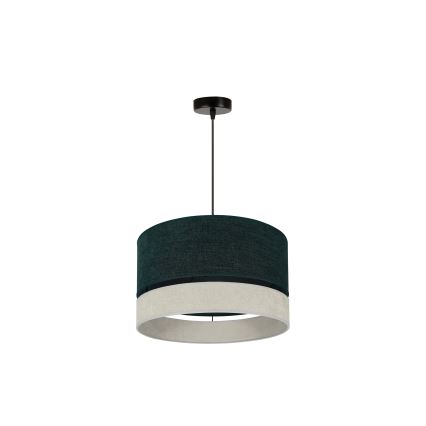 Duolla - Lestenec na vrvici DOUBLE 1xE27/15W/230V pr. 40 cm zelena/siva