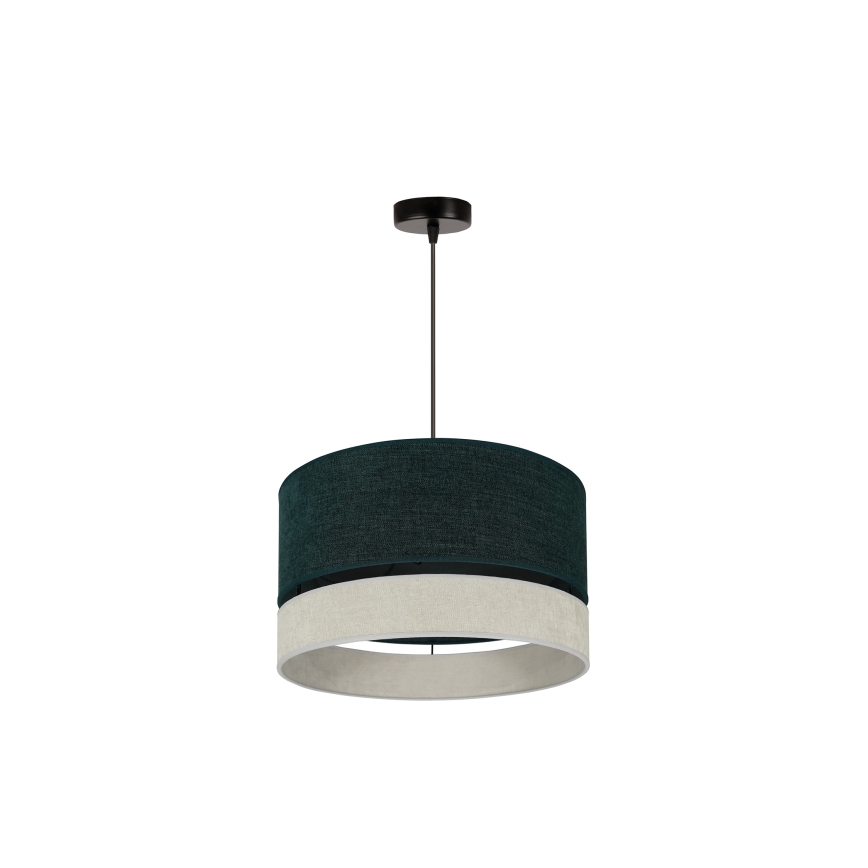 Duolla - Lestenec na vrvici DOUBLE 1xE27/15W/230V pr. 40 cm zelena/siva