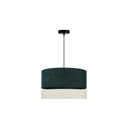 Duolla - Lestenec na vrvici DOUBLE 1xE27/15W/230V pr. 40 cm zelena/siva