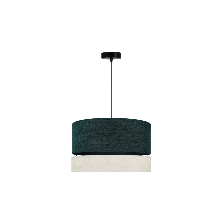 Duolla - Lestenec na vrvici DOUBLE 1xE27/15W/230V pr. 40 cm zelena/siva