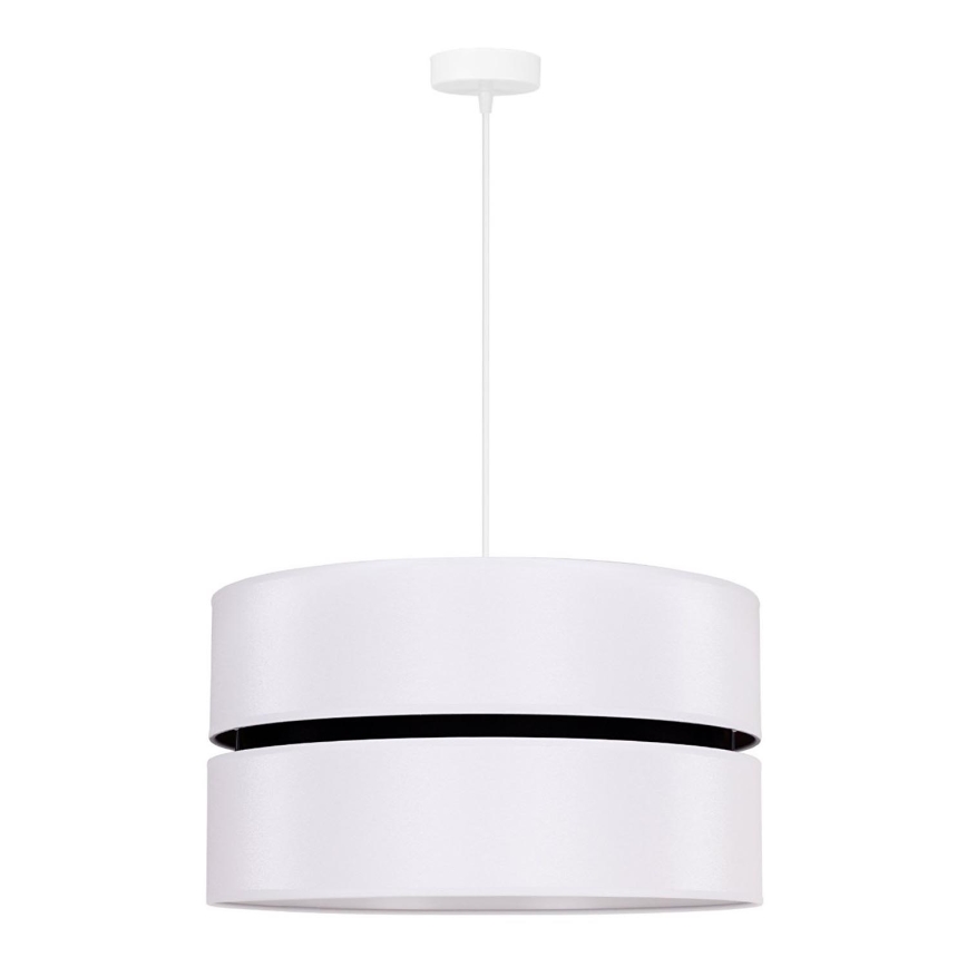 Duolla - Lestenec na vrvici DUO 1xE27/15W/230V pr. 40 cm bela/črna