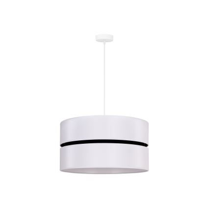 Duolla - Lestenec na vrvici DUO 1xE27/15W/230V pr. 40 cm bela/črna