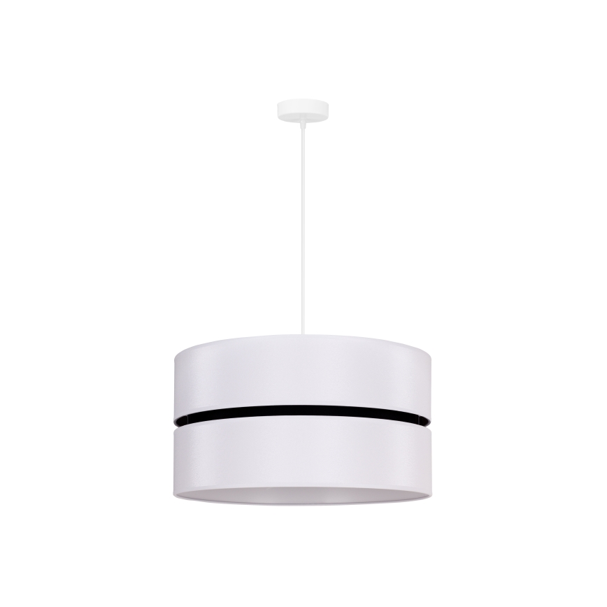 Duolla - Lestenec na vrvici DUO 1xE27/15W/230V pr. 40 cm bela/črna